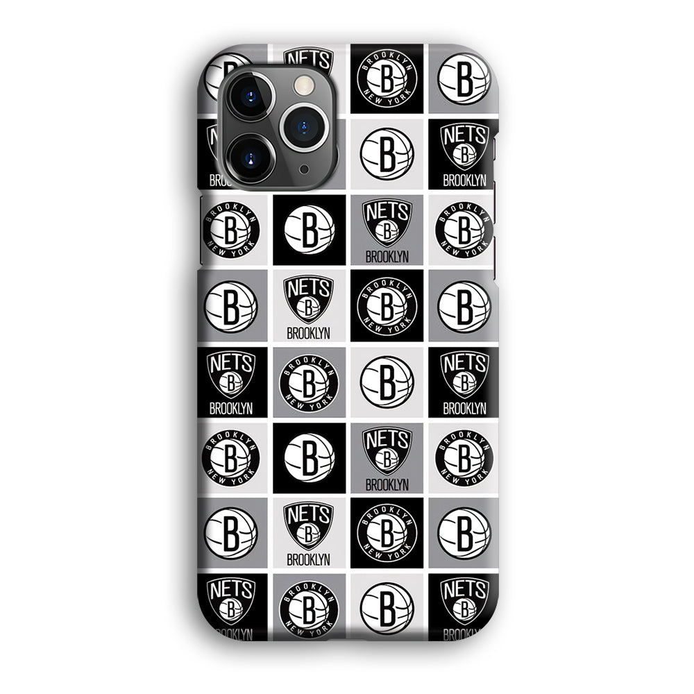Brooklyn Nets Collage Of Logo iPhone 12 Pro Case