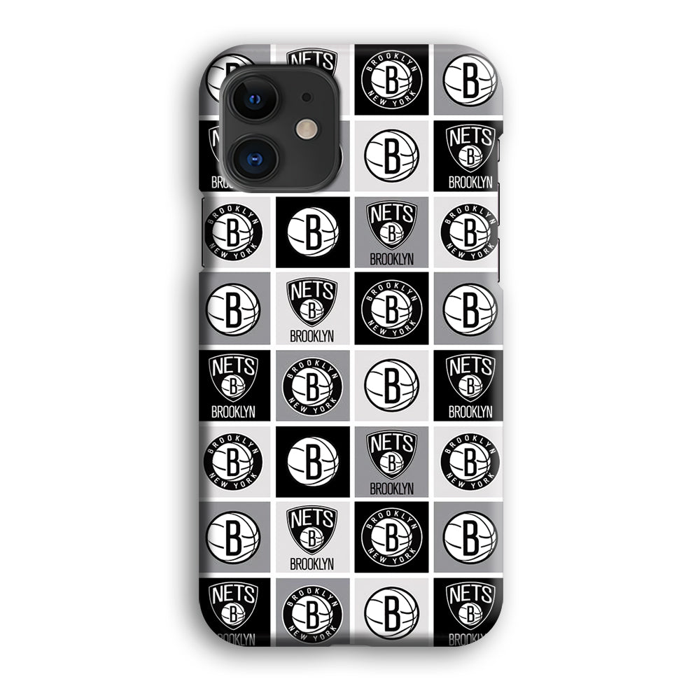 Brooklyn Nets Collage Of Logo iPhone 12 Case