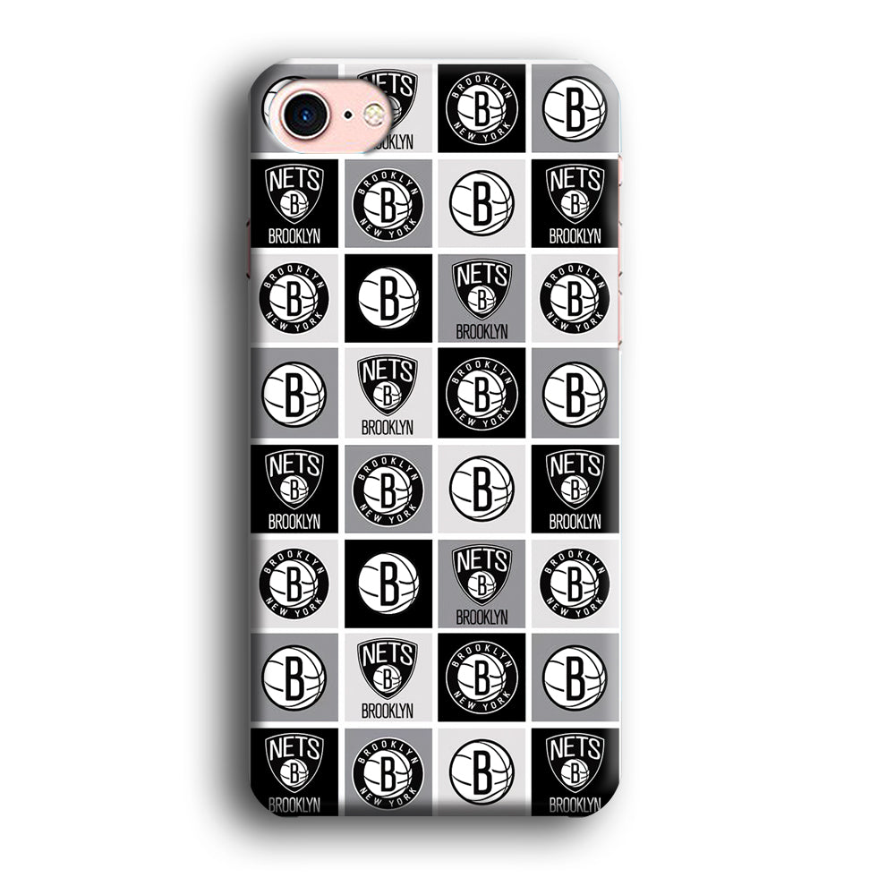 Brooklyn Nets Collage Of Logo iPhone 8 Case