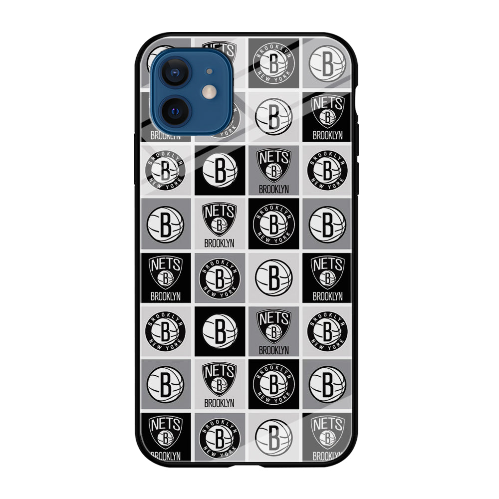 Brooklyn Nets Collage Of Logo iPhone 12 Case