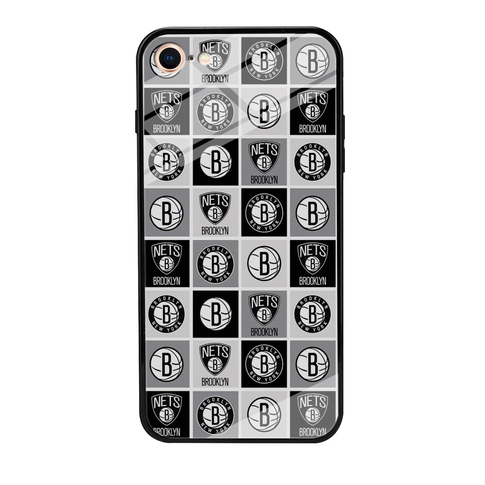 Brooklyn Nets Collage Of Logo iPhone 8 Case