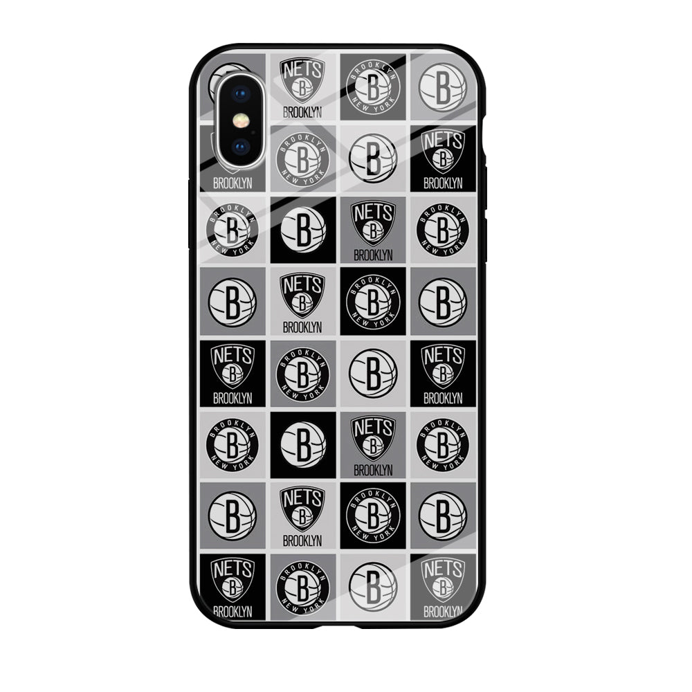 Brooklyn Nets Collage Of Logo iPhone X Case