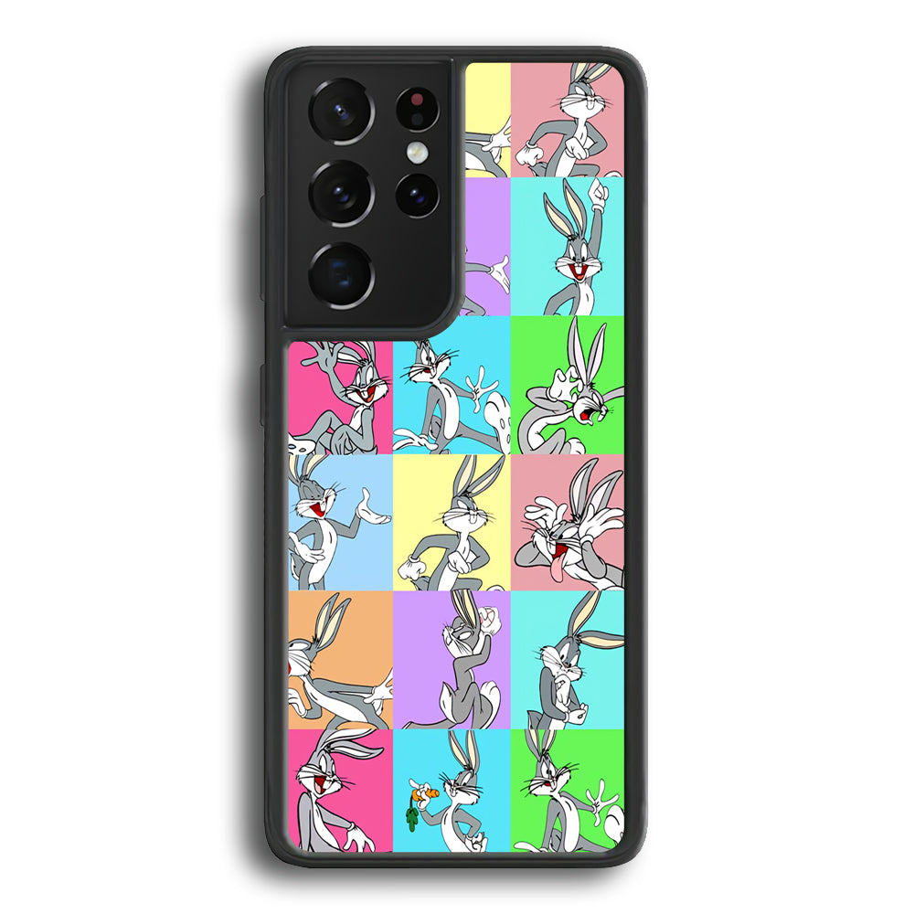 Bugs Bunny Fun Colour Collage Samsung Galaxy S21 Ultra Case