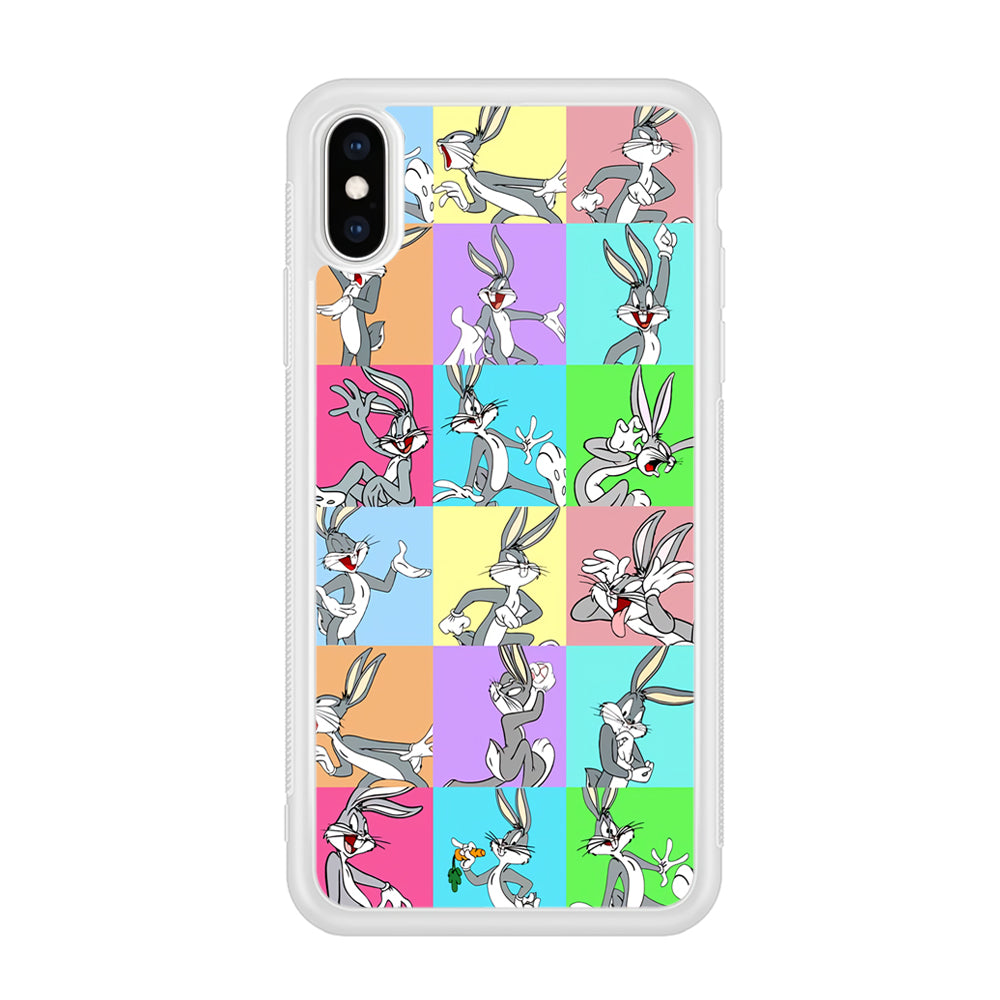 Bugs Bunny Fun Colour Collage iPhone X Case