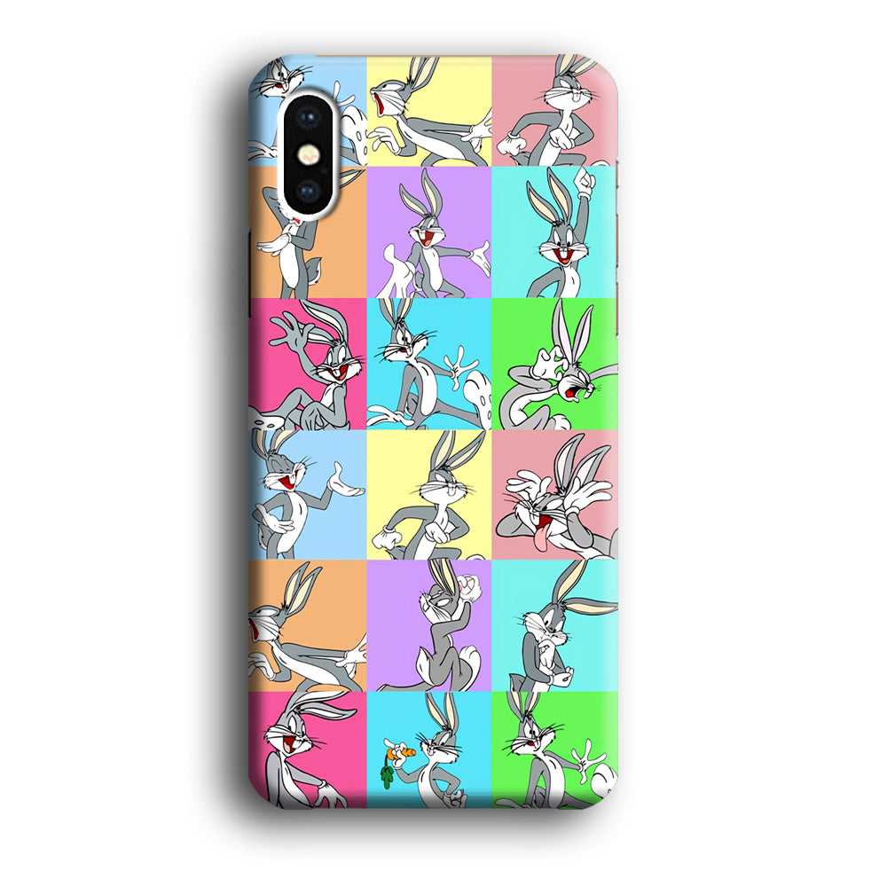 Bugs Bunny Fun Colour Collage iPhone X Case