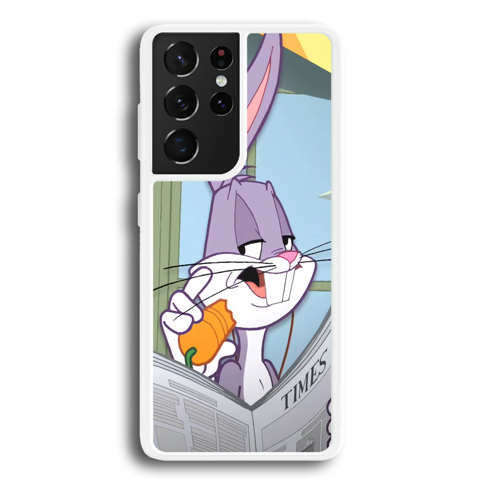 Bugs Bunny Reading The Newspaper Samsung Galaxy S21 Ultra Case