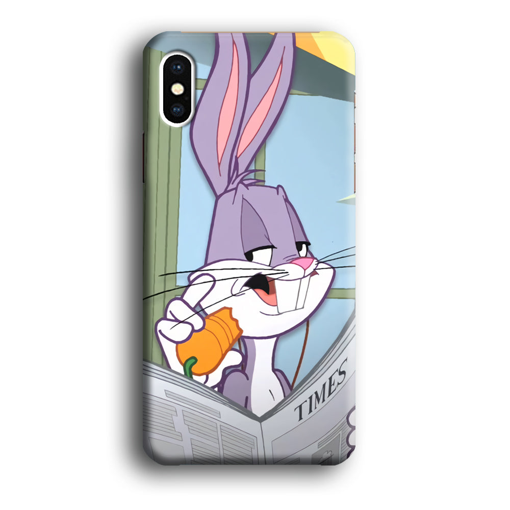 Bugs Bunny Reading The Newspaper iPhone XS Case