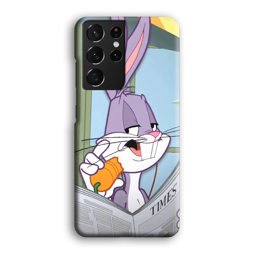 Bugs Bunny Reading The Newspaper Samsung Galaxy S21 Ultra Case