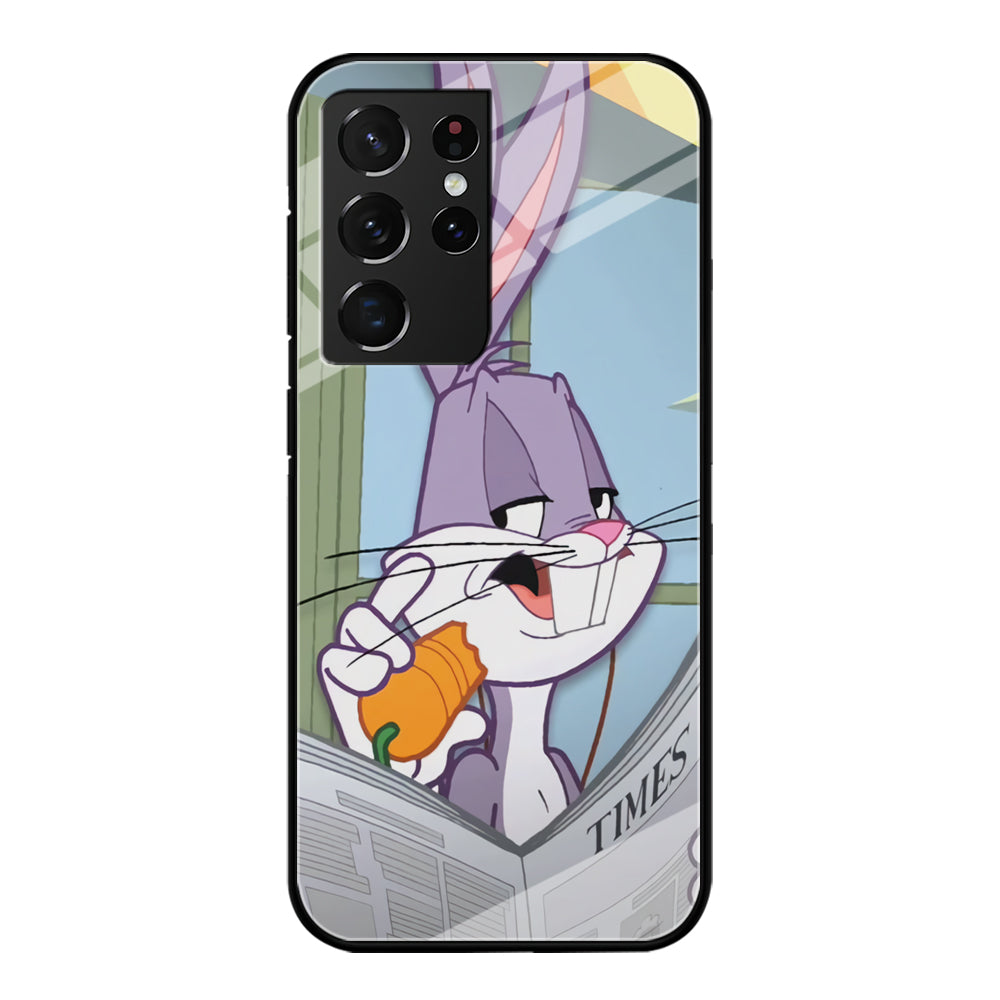 Bugs Bunny Reading The Newspaper Samsung Galaxy S21 Ultra Case