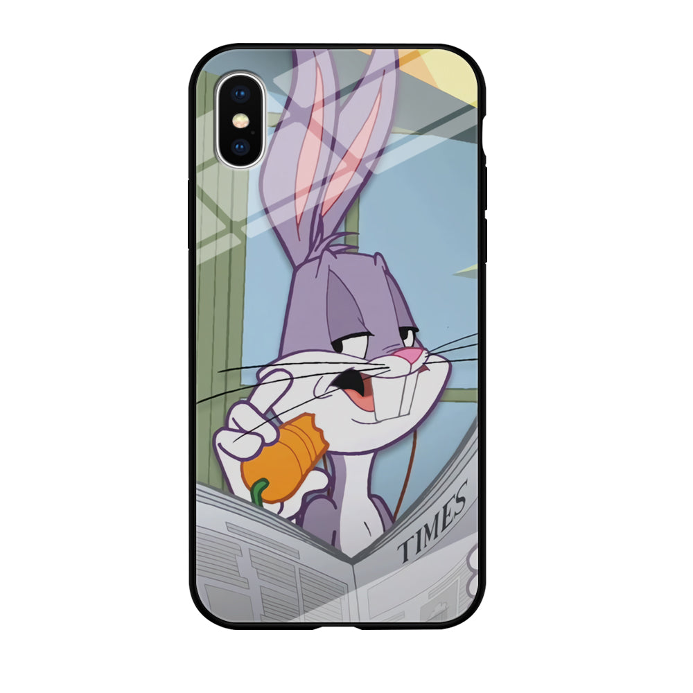 Bugs Bunny Reading The Newspaper iPhone X Case