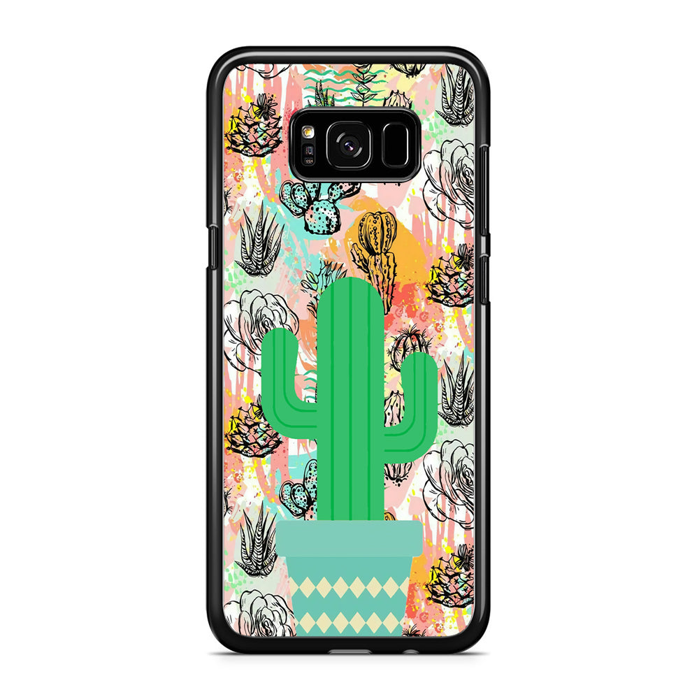 Cactus Colorful Life Samsung Galaxy S8 Plus Case Rubber Black (2D Case)