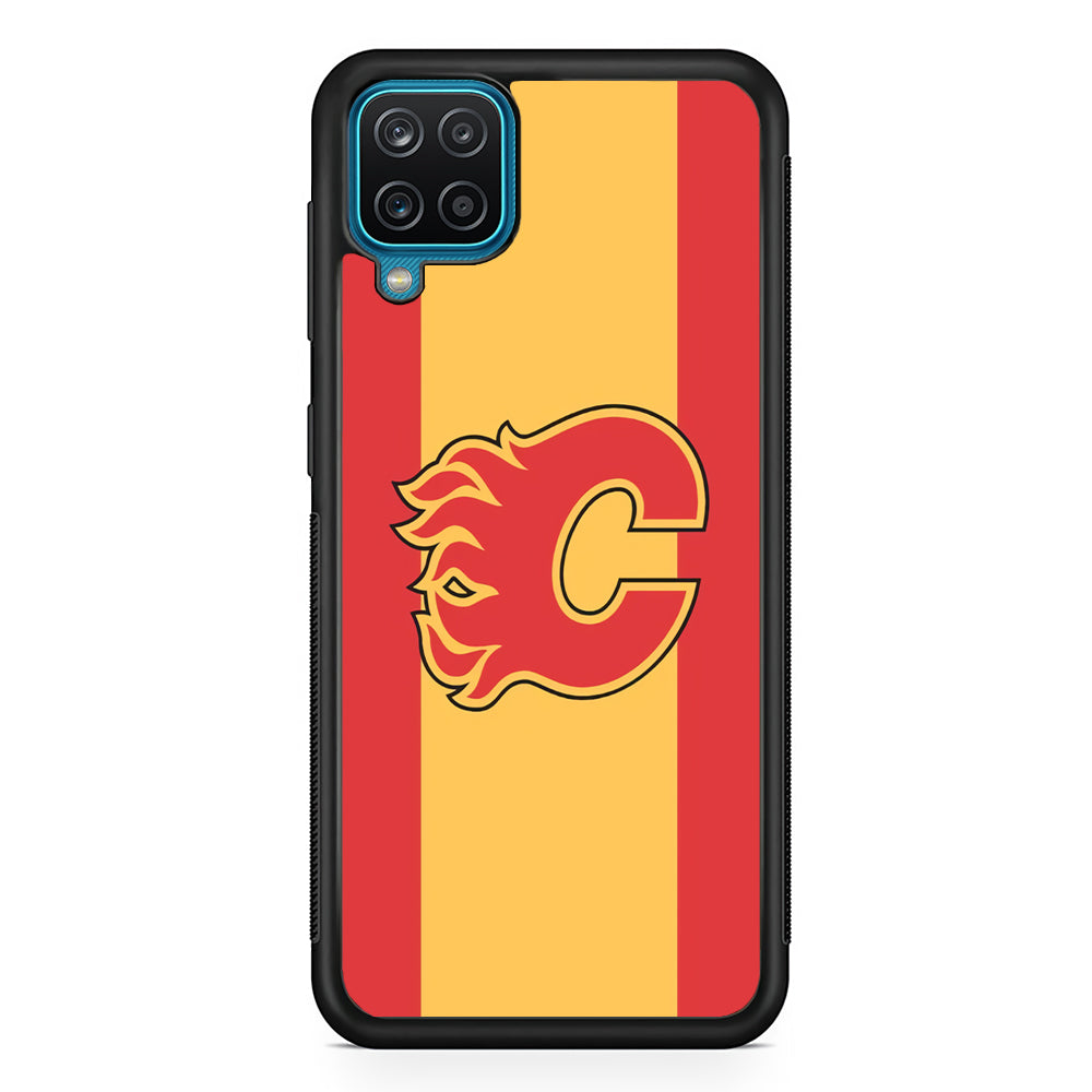 Calgary Flames Stripe Of Colour Samsung Galaxy A12 Case