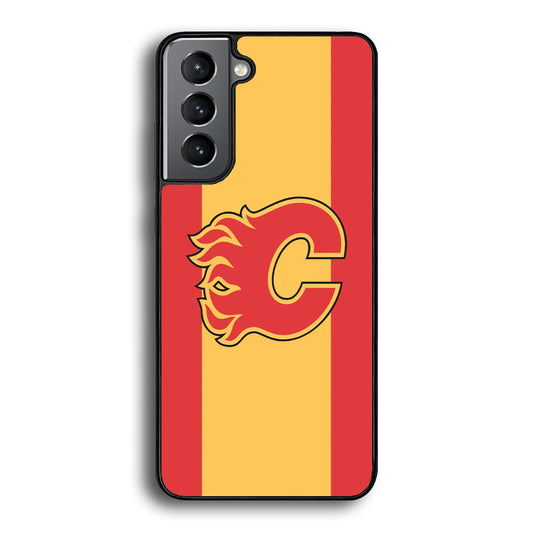 Calgary Flames Stripe Of Colour Samsung Galaxy S21 Plus Case - Carneyforia