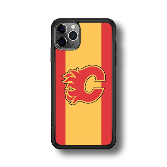 Calgary Flames Stripe Of Colour iPhone 11 Pro Max Case