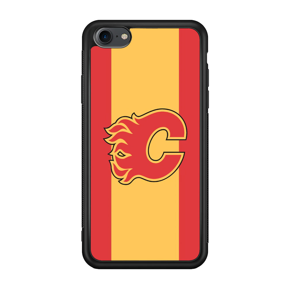 Calgary Flames Stripe Of Colour iPhone 8 Case