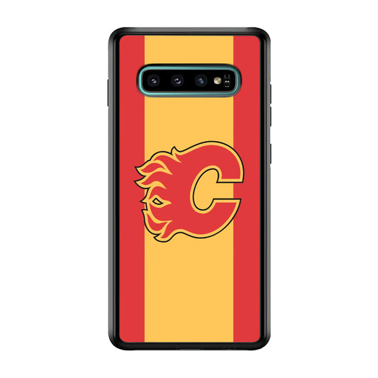 Calgary Flames Stripe Of Colour Samsung Galaxy S10 Case