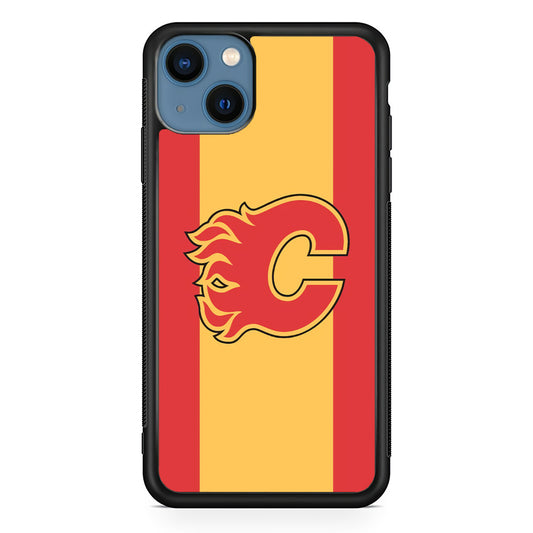 Calgary Flames Stripe Of Colour iPhone 13 Case