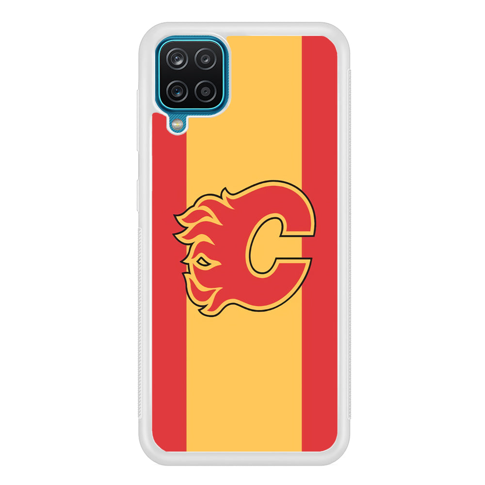 Calgary Flames Stripe Of Colour Samsung Galaxy A12 Case