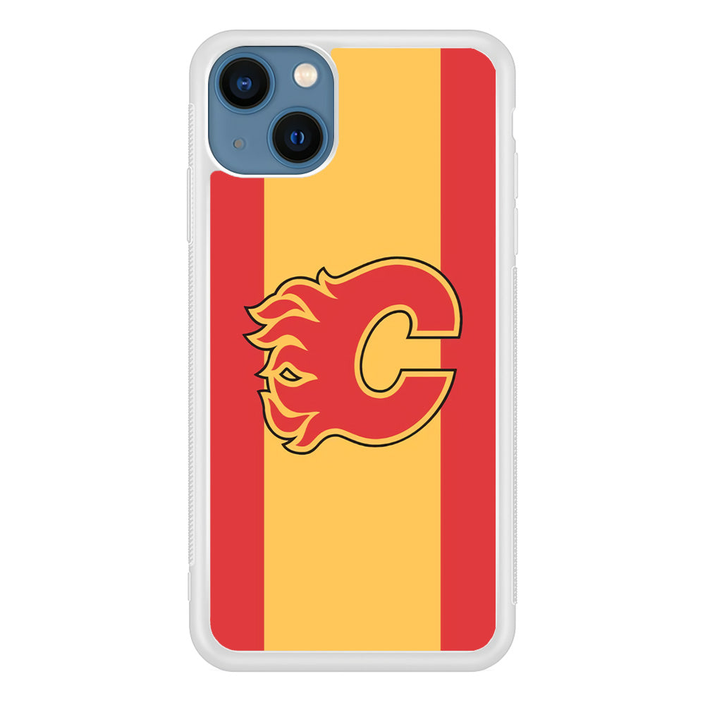 Calgary Flames Stripe Of Colour iPhone 13 Case