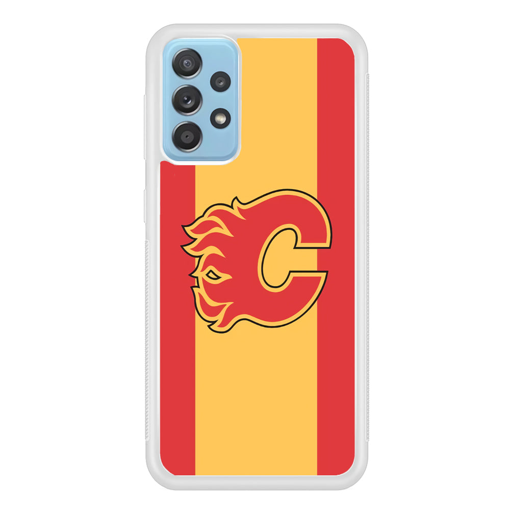 Calgary Flames Stripe Of Colour Samsung Galaxy A72 Case