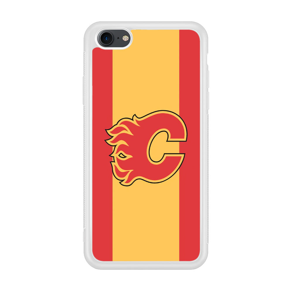 Calgary Flames Stripe Of Colour iPhone 8 Case