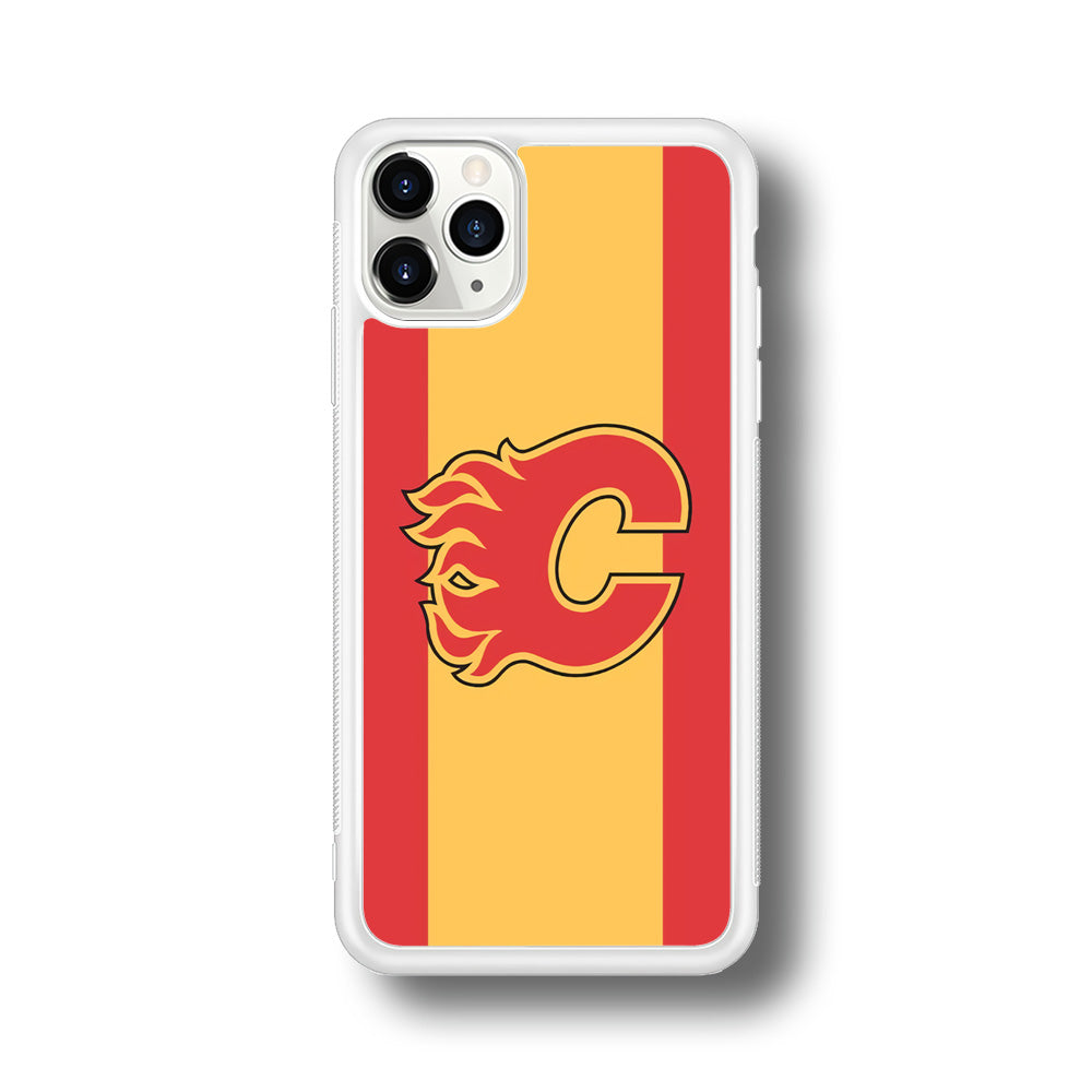 Calgary Flames Stripe Of Colour iPhone 11 Pro Case