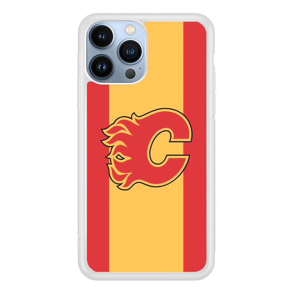 Calgary Flames Stripe Of Colour iPhone 13 Pro Max Case