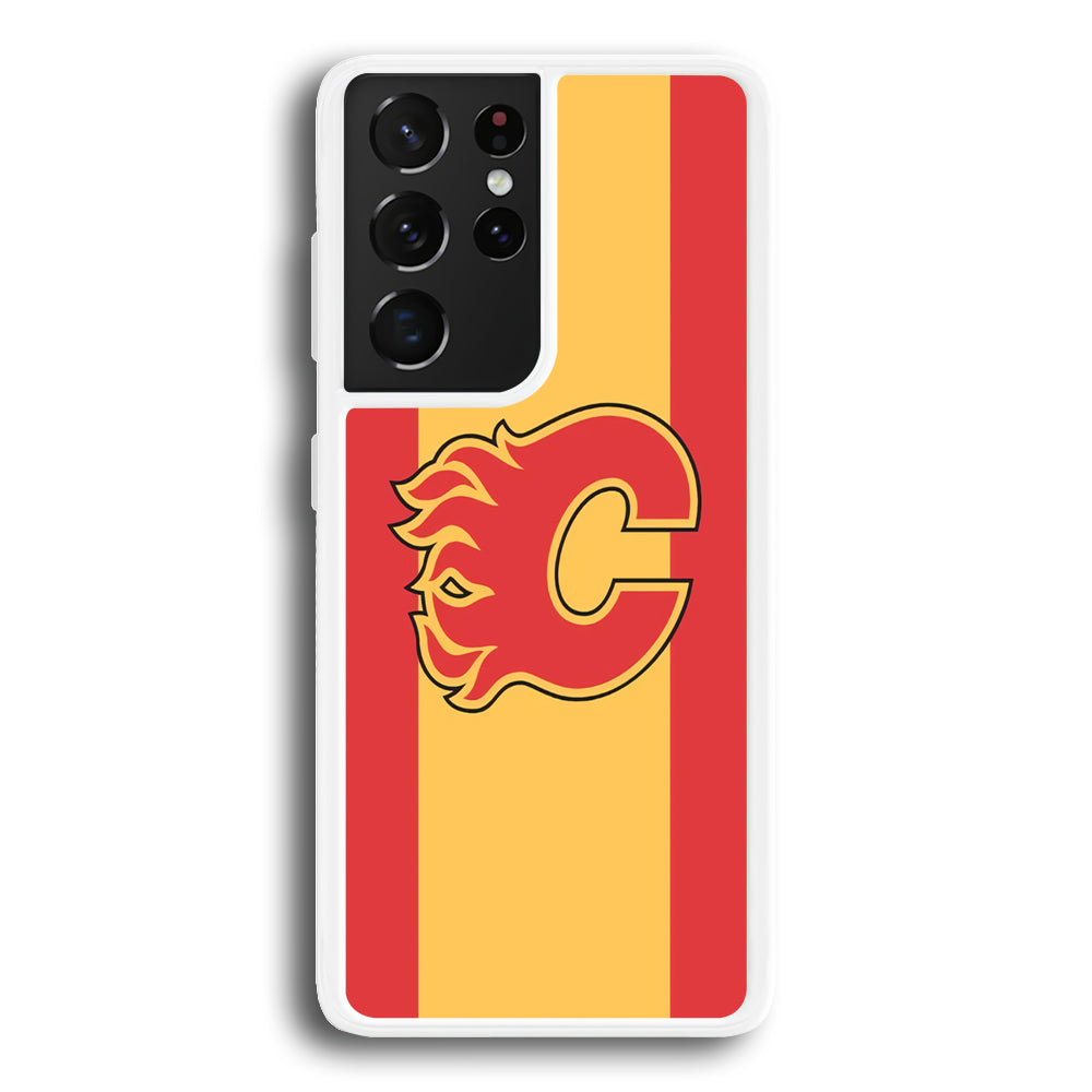 Calgary Flames Stripe Of Colour Samsung Galaxy S21 Ultra Case