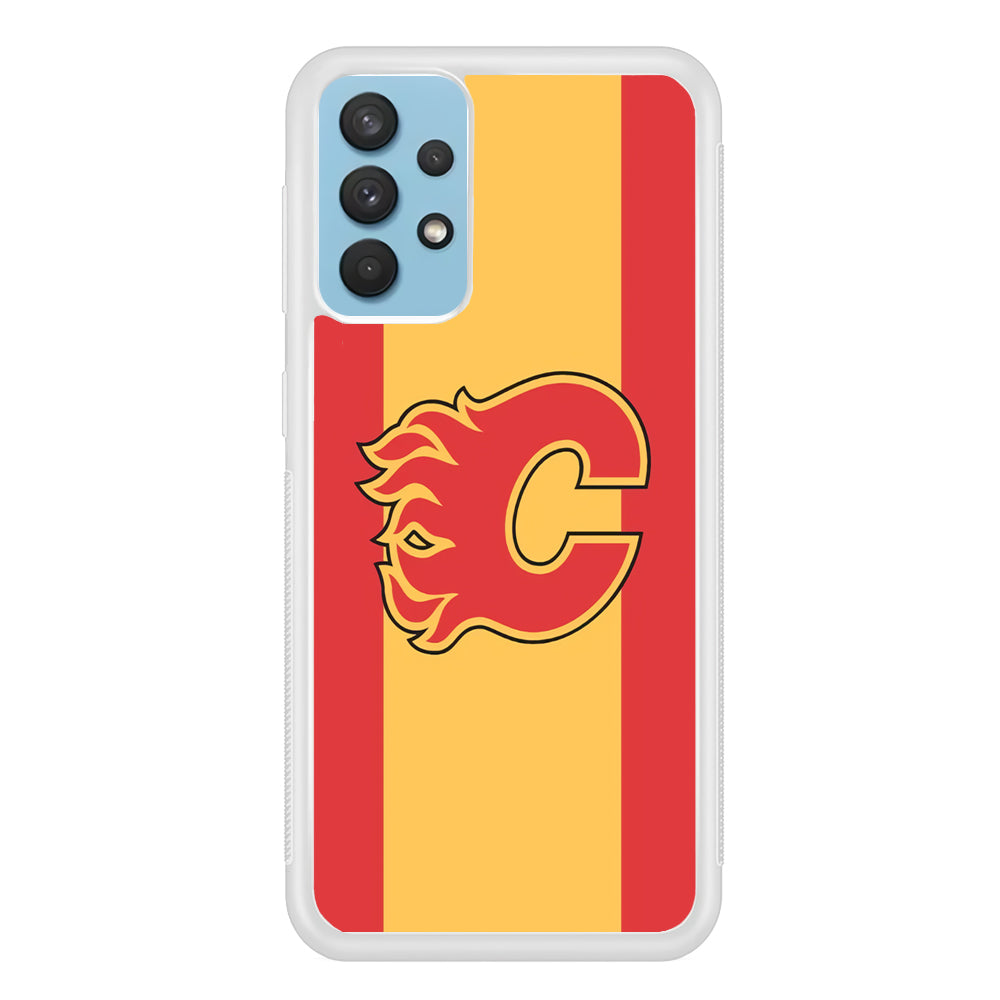 Calgary Flames Stripe Of Colour Samsung Galaxy A32 Case