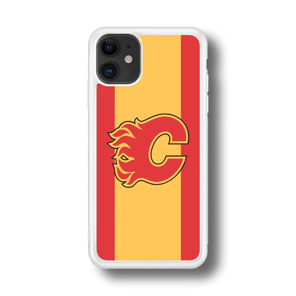 Calgary Flames Stripe Of Colour iPhone 11 Case