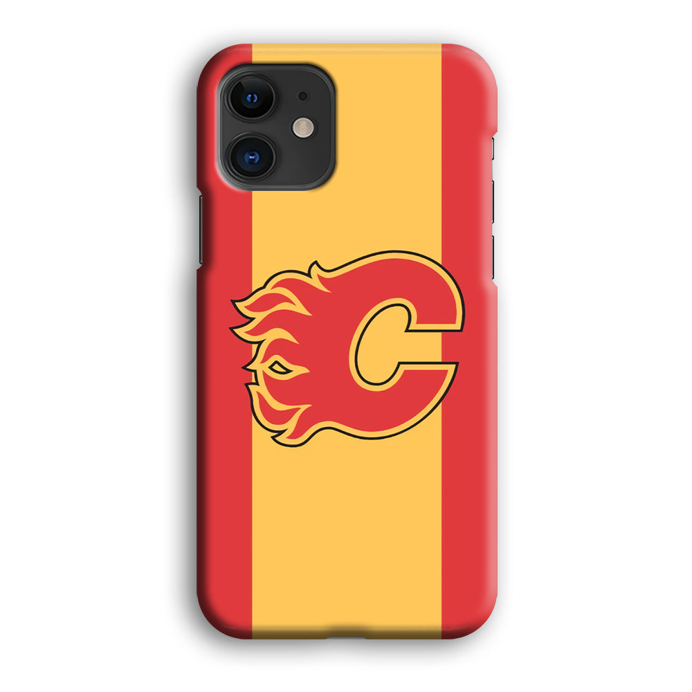 Calgary Flames Stripe Of Colour iPhone 12 Case