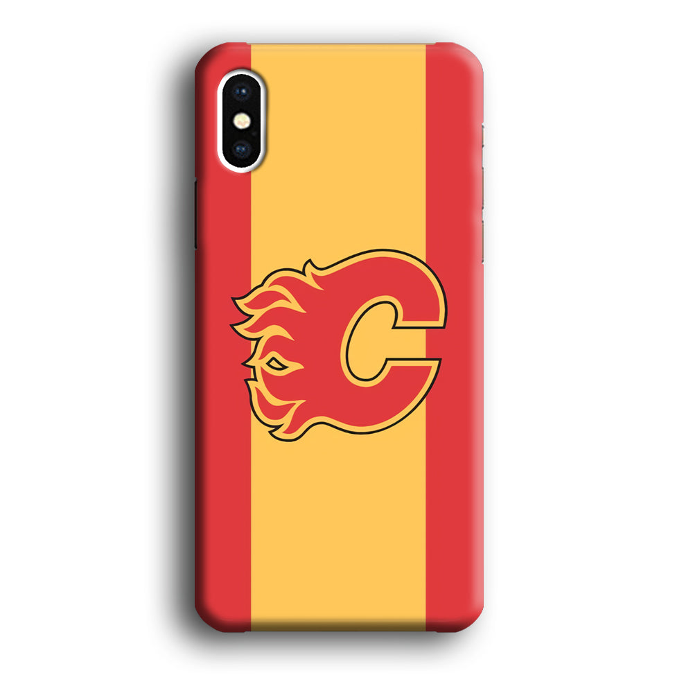 Calgary Flames Stripe Of Colour iPhone X Case