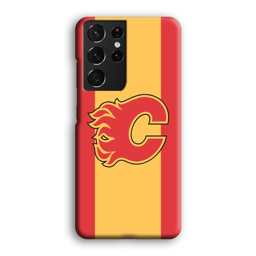 Calgary Flames Stripe Of Colour Samsung Galaxy S21 Ultra Case