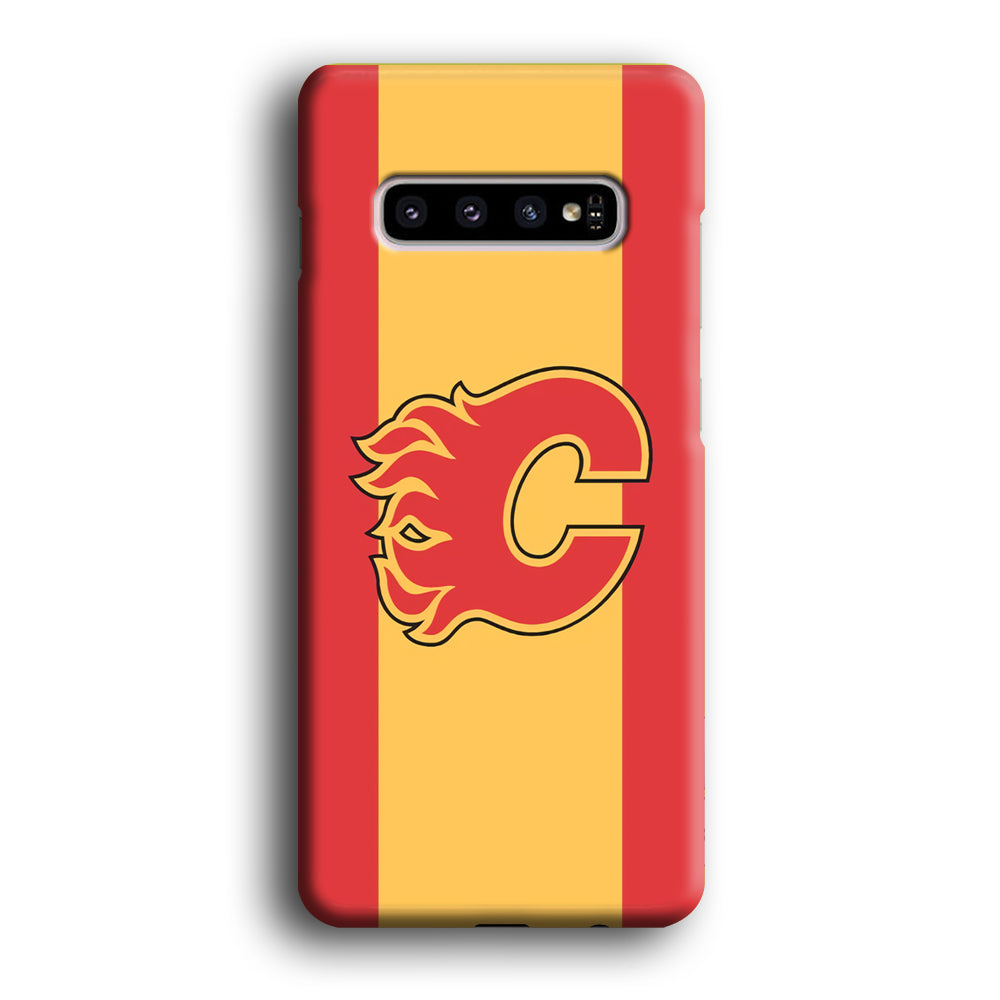 Calgary Flames Stripe Of Colour Samsung Galaxy S10 Case