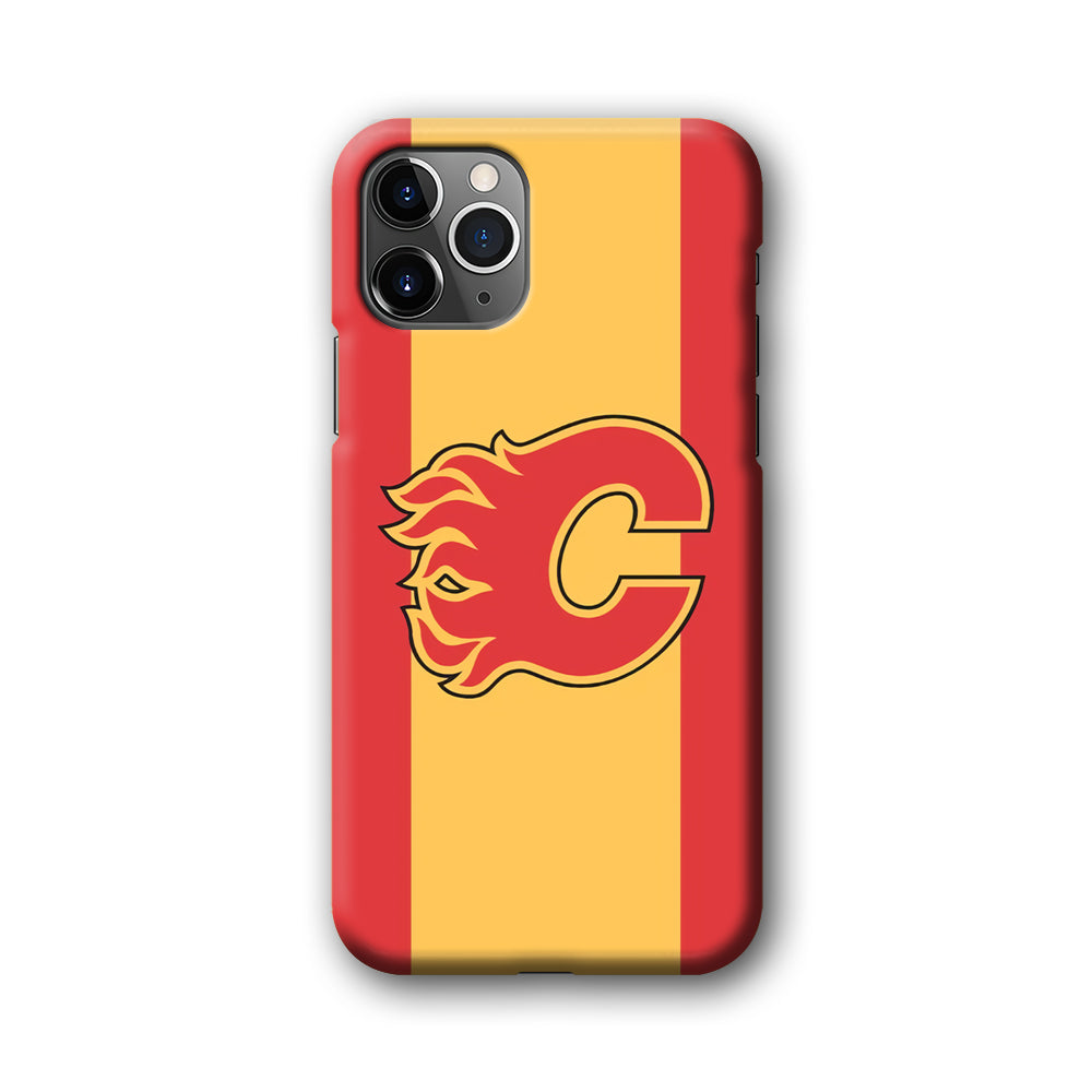 Calgary Flames Stripe Of Colour iPhone 11 Pro Case