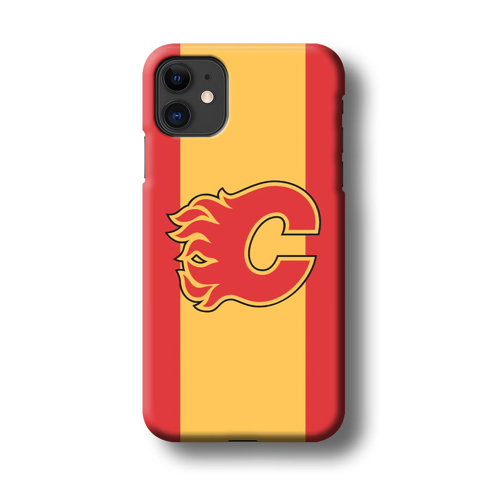 Calgary Flames Stripe Of Colour iPhone 11 Case