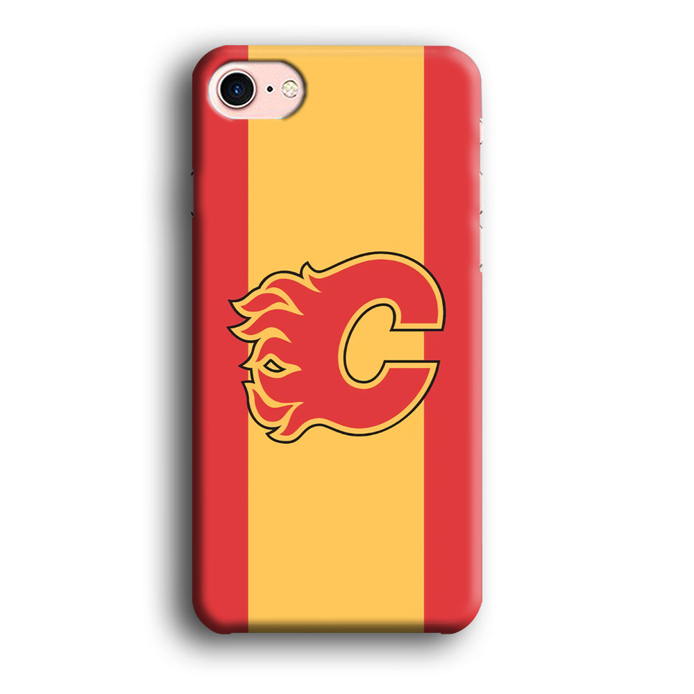 Calgary Flames Stripe Of Colour iPhone 8 Case