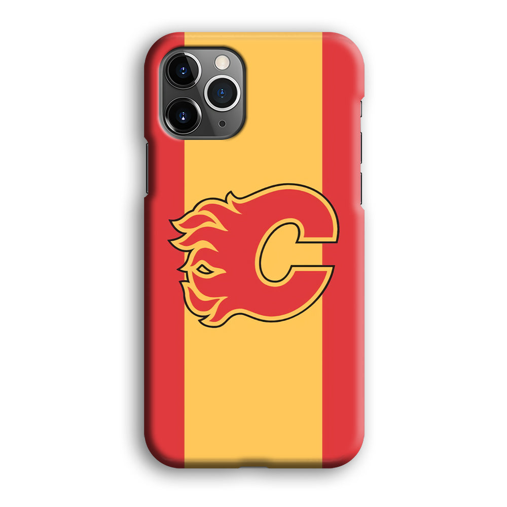 Calgary Flames Stripe Of Colour iPhone 12 Pro Case