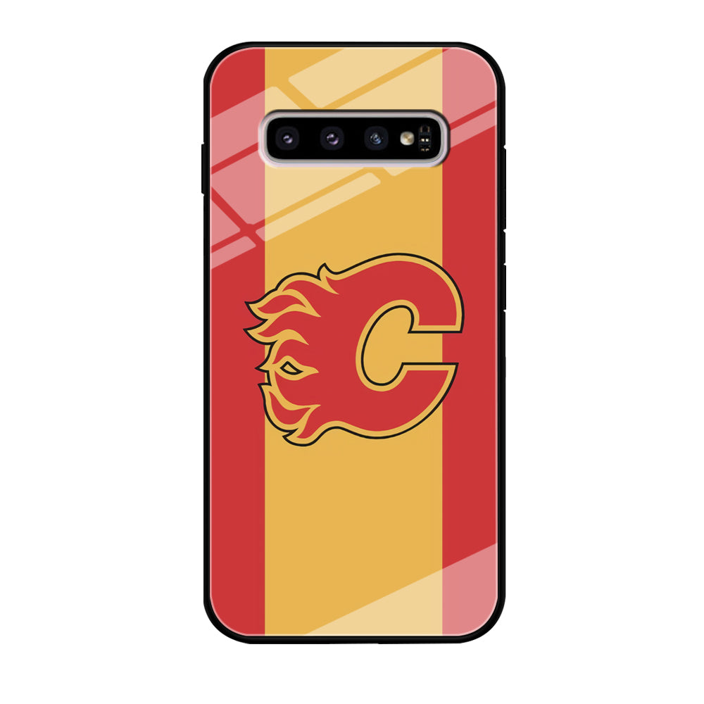 Calgary Flames Stripe Of Colour Samsung Galaxy S10 Case