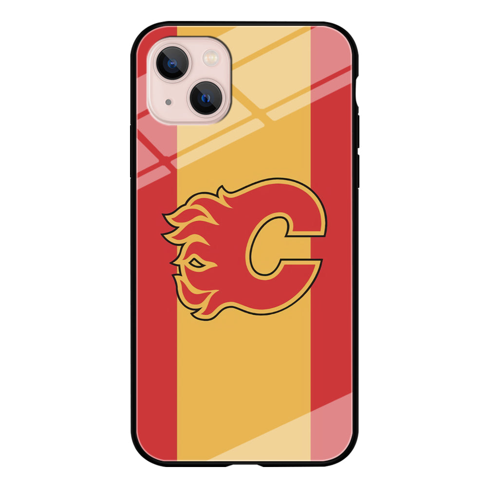 Calgary Flames Stripe Of Colour iPhone 13 Case