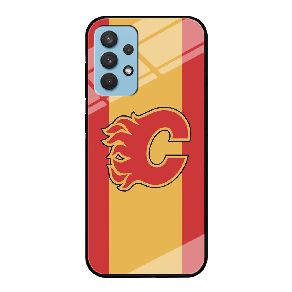 Calgary Flames Stripe Of Colour Samsung Galaxy A32 Case