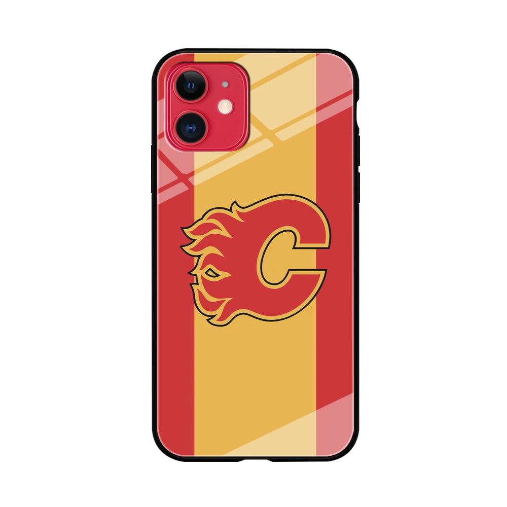 Calgary Flames Stripe Of Colour iPhone 11 Case