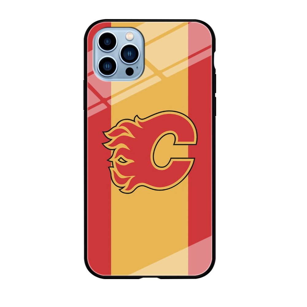 Calgary Flames Stripe Of Colour iPhone 12 Pro Case