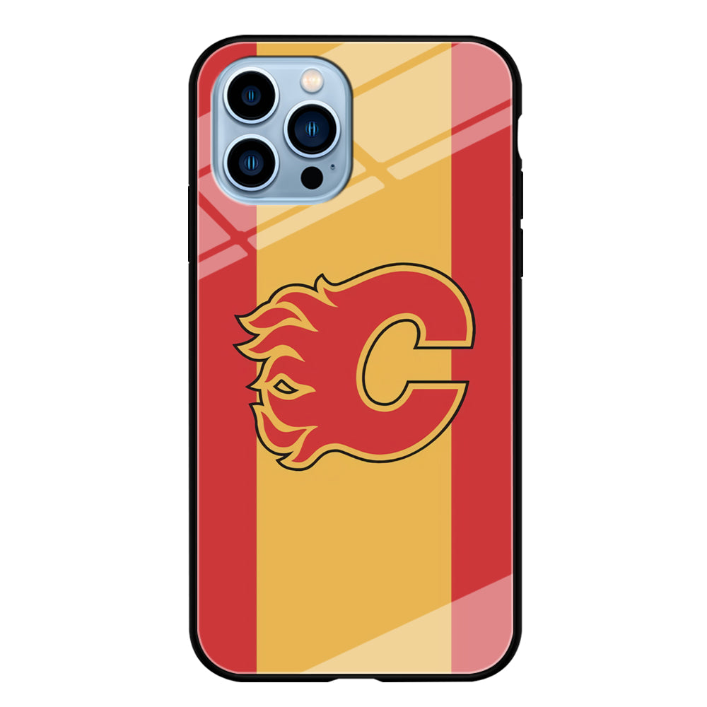 Calgary Flames Stripe Of Colour iPhone 13 Pro Max Case