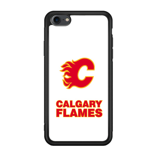 Calgary Flames White iPhone 8 Case