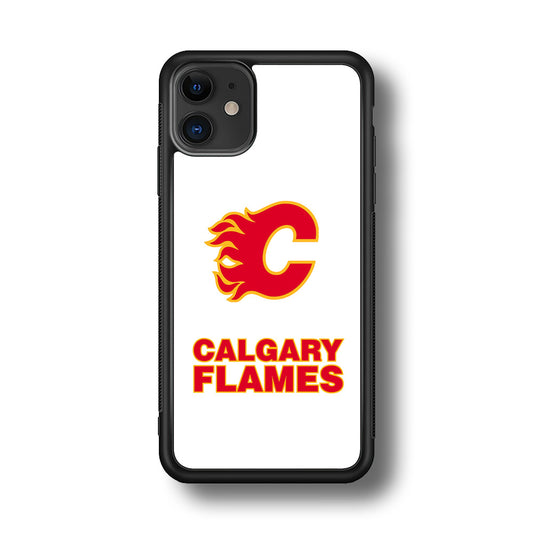 Calgary Flames White iPhone 11 Case