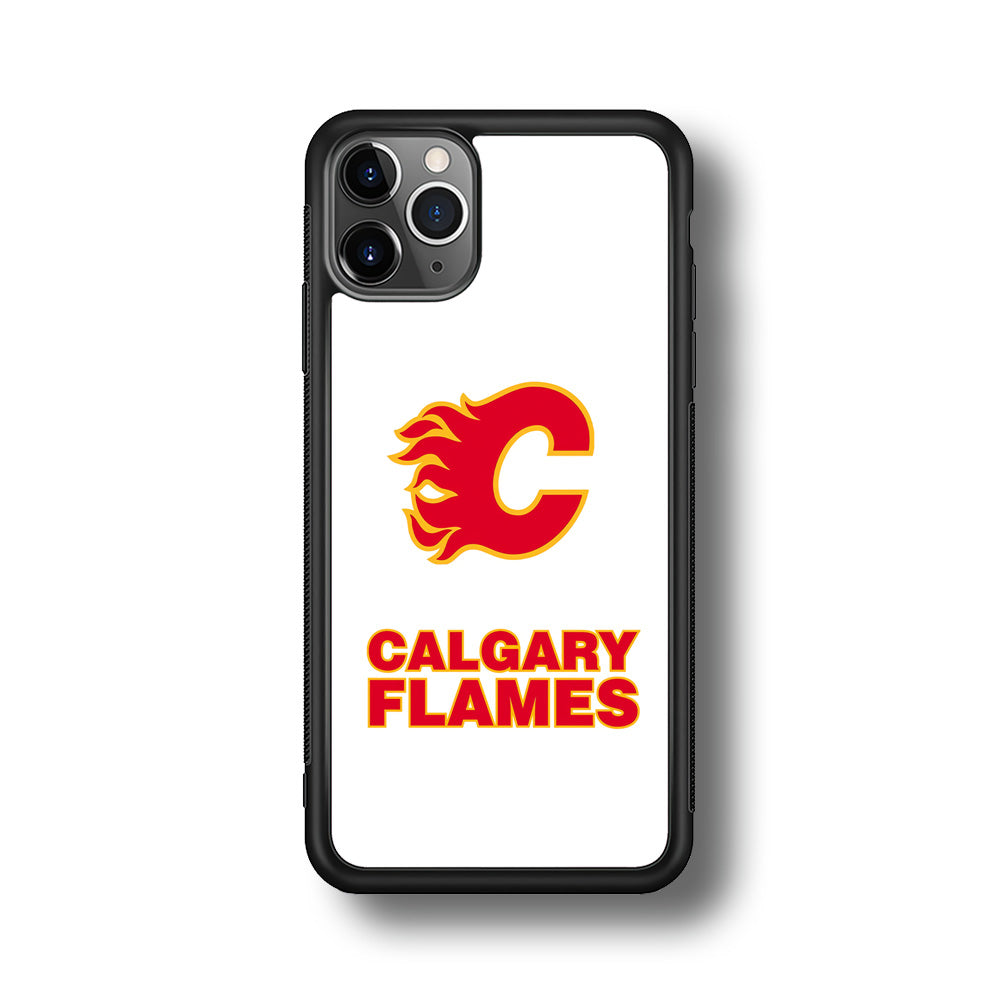 Calgary Flames White iPhone 11 Pro Max Case
