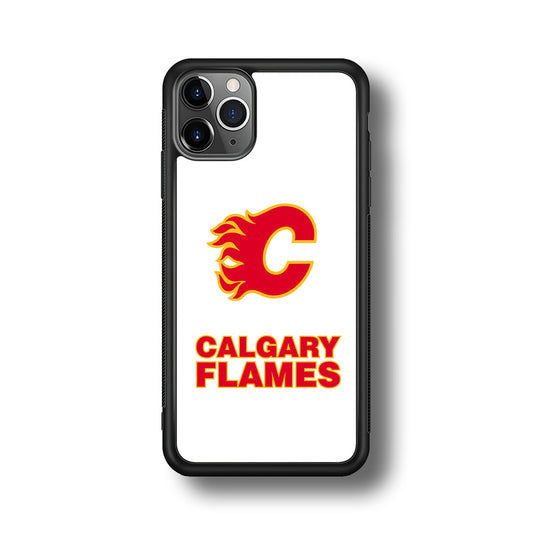 Calgary Flames White iPhone 11 Pro Max Case