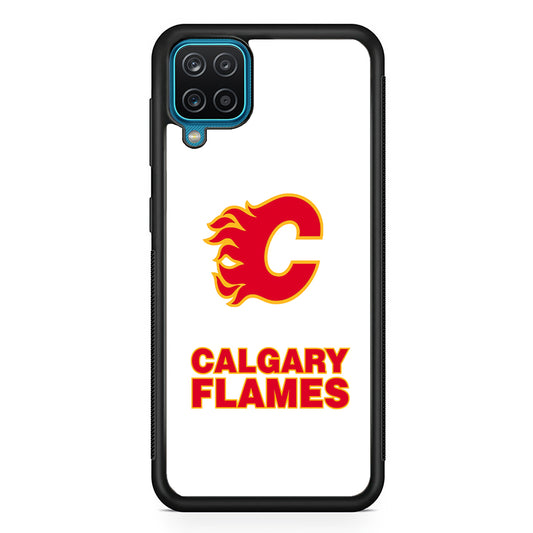 Calgary Flames White Samsung Galaxy A12 Case