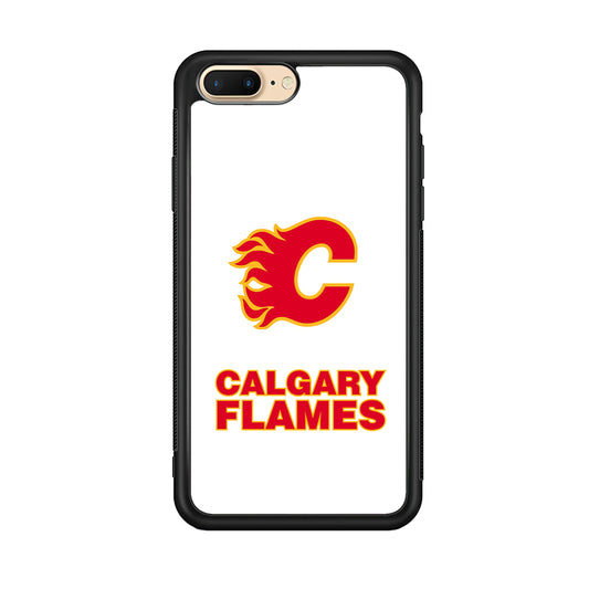 Calgary Flames White iPhone 8 Plus Case